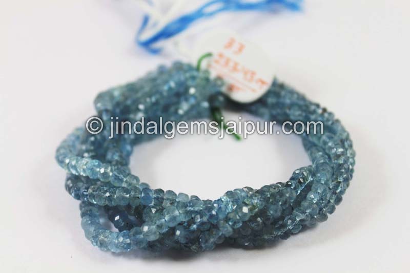 Moss Aquamarine Faceted Roundelle Beads